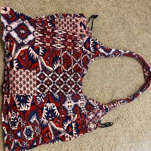 Patterned crop top halter